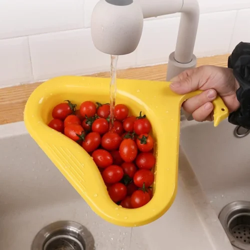 Triangle Sink Drain Basket Strainer Filter Fruits   Food Leftovers Hanging Drainer