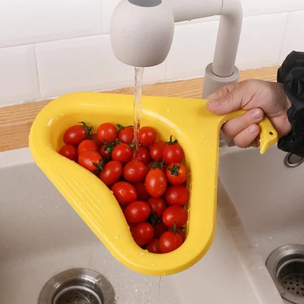 32edb32a91c5f11d636f3a7591d1a436.webp Triangle Sink Drain Basket Strainer Filter Fruits Food Leftovers Hanging Drainer