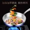 304 Stainless Steel Non Stick Skillet Egg Fry Pan With Lid 22cm 30cm
