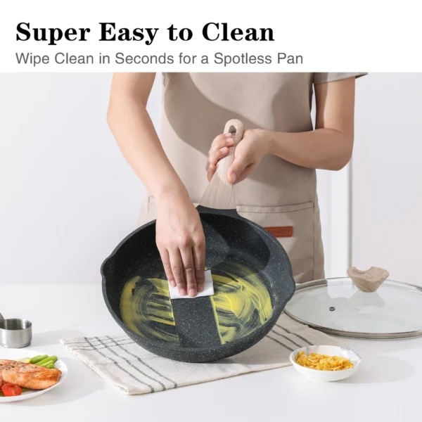Essential Woody Granite Non Stick PFOA Free Frying Pan Suitable For All Stove