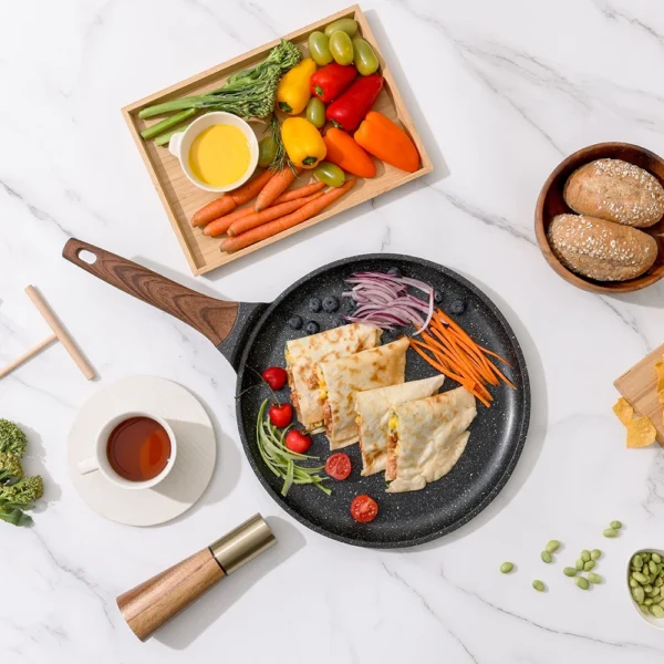 Cookware Nonstick Stone Fry Pan Non Stick Pan Pancake Pan Baking Pan Puff Pastry 30cm