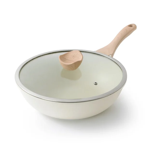 PFOA   PTFE Free Non Stick Fry Pan Wok Medical Stone Fry Pan