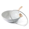 Nonstick Ceramic Large Capacity Wok No PFAS  PTFE  PFOA Suitable for All Stoves