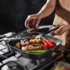Multifunctional Non Stick Thick Square Grill Pan Marble Stone Flat Beef Steak frying Pan With Free Tong
