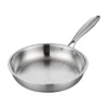 Wide Margin Wok 304 Stainless Steel Non Stick Skillet Egg Fry Pan
