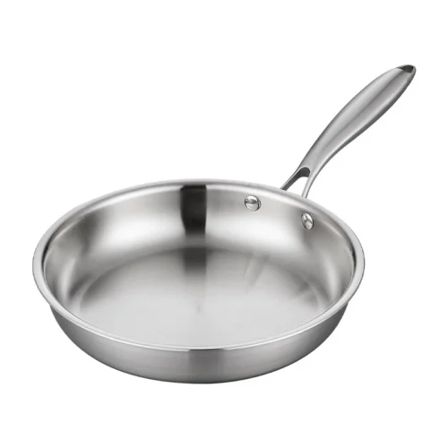 Wide Margin Wok 304 Stainless Steel Non Stick Skillet Egg Fry Pan