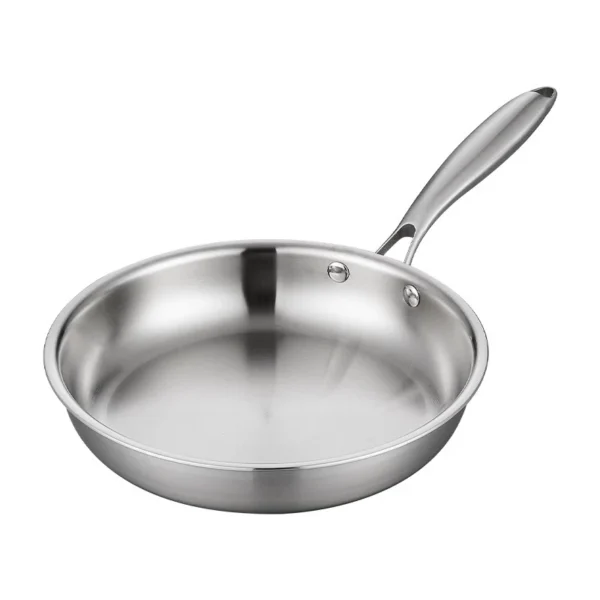 Wide Margin Wok 304 Stainless Steel Non Stick Skillet Egg Fry Pan