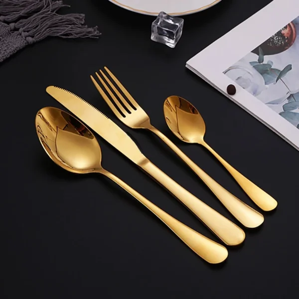 24 piece set of  knife  fork  spoon gift box Stainless steel cutlery set  tableware  knife  fork  spoon  household tableware  restaurant tableware