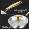 304 Stainless Steel Non Stick Frying Pan  For Gas Stove And Induction Cooker