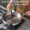 304 Stainless Steel Non Stick Honeycomb Fry Pan Sandwich Pan Wok Pan For Gas Stove Top And Induction Cooker Kitchen Utensils For Kitchen Restaurant