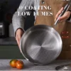 304 Stainless Steel Non Stick Honeycomb Fry Pan Sandwich Pan Wok Pan For Gas Stove Top And Induction Cooker Kitchen Utensils For Kitchen Restaurant