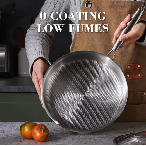 cn-11134207-820l4-ml8nwh4mg934c2.webp 304 Stainless Steel Non Stick Honeycomb Fry Pan Sandwich Pan Wok Pan For Gas Stove Top And Induction Cooker Kitchen Utensils For Kitchen Restaurant