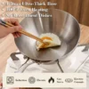 KORDISEN 5 layer steel 304 stainless steel uncoated frying pan  mother and baby food grade non stick pan  uncoated non stick frying pan