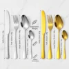 stainless steel tableware  fork  spoon  knife  knife spoon and fork set Dessert Spoon  Knife and Spoon  Knife and Fork  Spoon  Knife and Spoon Set  4 piece set of silver stainl