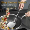 long handled 316 stainless steel spatula  corrosion resistant  high temperature resistant  sturdy with holes  essential for kitchen stir frying without damaging the pot