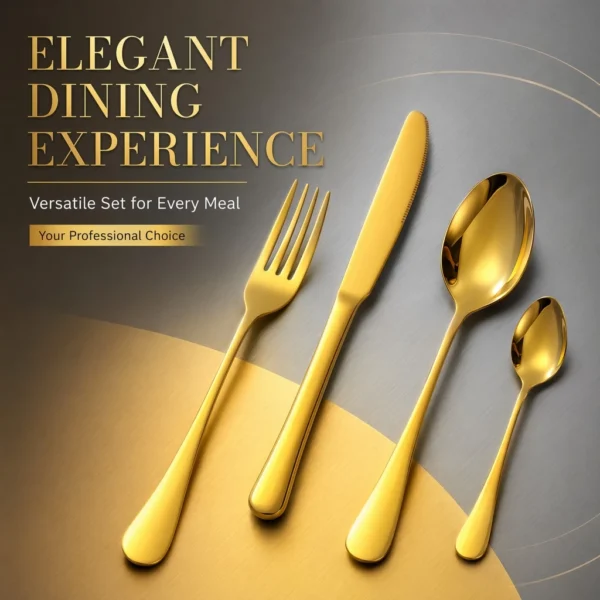 stainless steel tableware  fork  spoon  spoon and fork set Dessert Spoon   Spoon   Spoon Set fork set  4 piece set of silver stainl