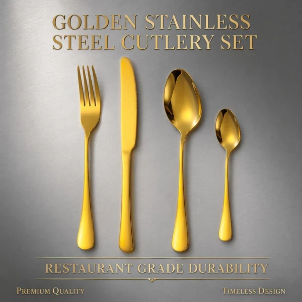 stainless steel tableware  fork  spoon  spoon and fork set Dessert Spoon   Spoon   Spoon Set fork set  4 piece set of silver stainl