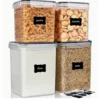 TopMart Extra 4PCS Set   5 2L 2 5L    Airtight Food Storage Containers
