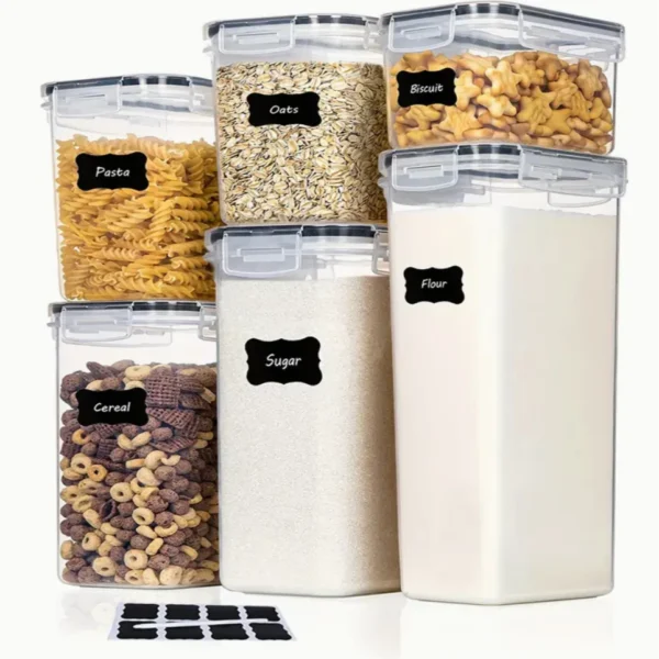TopMart Basic 085   6 12 18 Pcs Set   Bpa Free Airtight Food Storage Containers Set