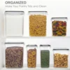 TopMart Extra 5 2L Airtight Food Storage Containers  BPA Free PP Plastic Canisters with Lids