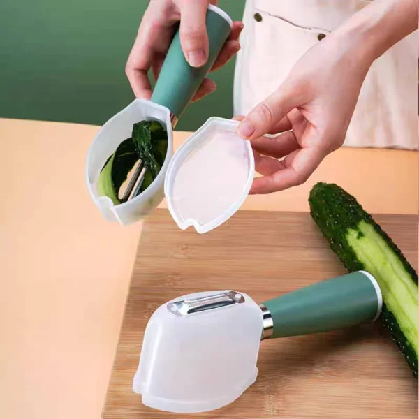 Fruit Vegetable Peeler Kitchen Multifunction Peeling Knife Smart Peeler With Peel Storage