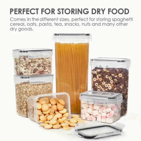 TopMart Basic 7 Pcs Food Container Set with lids  Airtight  Bpa Free  Stackable