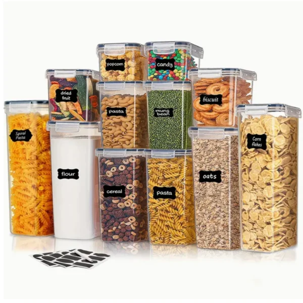 TopMart Basic 085   6 12 18 Pcs Set   Bpa Free Airtight Food Storage Containers Set