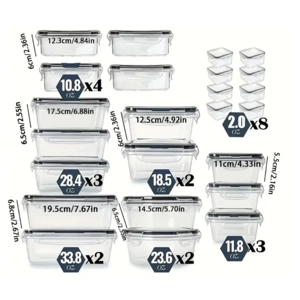 SuperCup  24pcs Lunch Box Food Container Microwave able Sets 7types