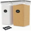 TopMart Extra 5 2L Airtight Food Storage Containers  BPA Free PP Plastic Canisters with Lids