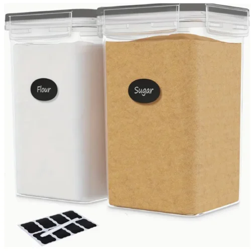 TopMart Extra 5 2L Airtight Food Storage Containers  BPA Free PP Plastic Canisters with Lids