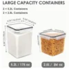 TopMart Extra 4PCS Set   5 2L 2 5L    Airtight Food Storage Containers