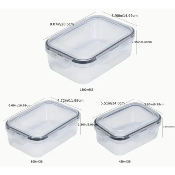 my-11134207-7ras8-m1q6r5svol5z49.webp SimplePack 18pcs Set Stackable Crisper Set Food Storage Box Rectangular Storage Case With Lid