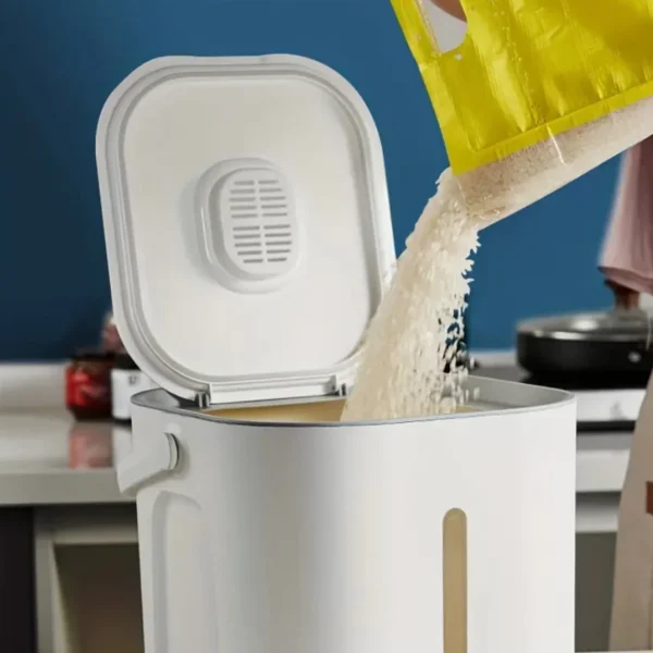 Rice Box HandHeld Sqaure Rice Storage Container  Kitchen Organization Food Grain Storage Box