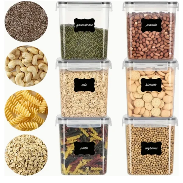 Topmart Basic Bundle 12Pcs Set   1 6L  Storage Containers  Multipurpose Rectangle Food Cont