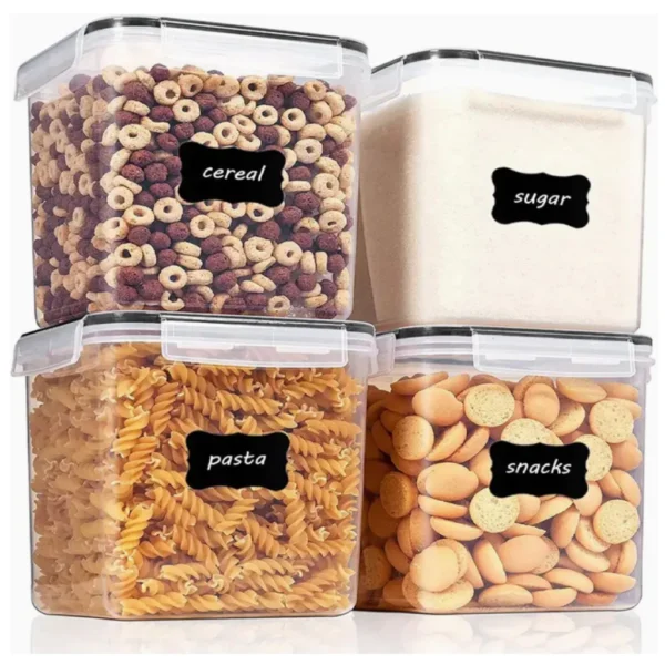 TopMart Extra 2 4pcs Set    2 5L 84 5oz BPA Free Airtight Food Storage Containers Set