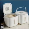 Rice Box HandHeld Sqaure Rice Storage Container  Kitchen Organization Food Grain Storage Box