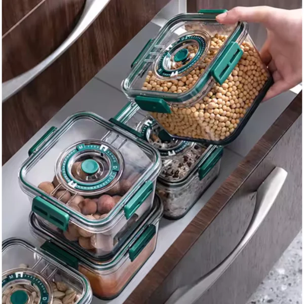 Fridge Storage 1 SET 3 PCS Transparent Square Fridge Storage Container Set Food Storage Container
