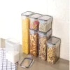 TopMart Basic 4 7 Pcs Food Container Set with lids  Airtight  Bpa Free  Stackable  Leakproof