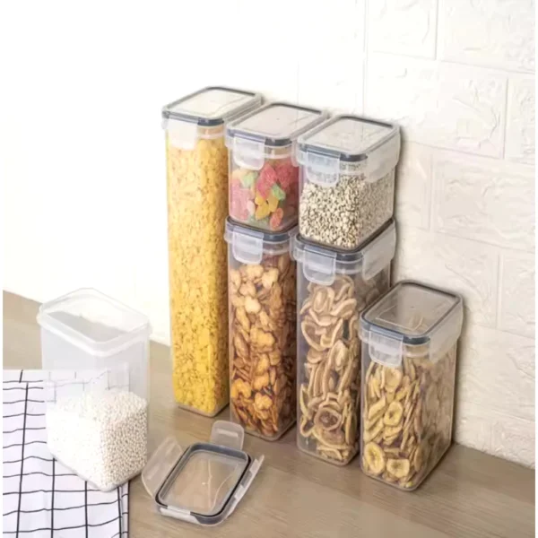 TopMart Basic 4 7 Pcs Food Container Set with lids  Airtight  Bpa Free  Stackable  Leakproof