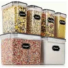 TopMart Extra  6pcs Airtight Food Storage Container   1 6L  and 3 6L  Sizes