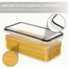 TopMart Rectangle  3 2L Dry Food Airtight storage Containers  Bread Box Multipurpose BPA Free