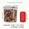 Topmart Basic Bundle 12Pcs Set   1 6L  Storage Containers  Multipurpose Rectangle Food Cont