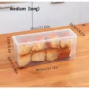 Extra Large Airtight Bread Box   Durable Plastic  Transparent Freshness Keeper for Bread   Toast