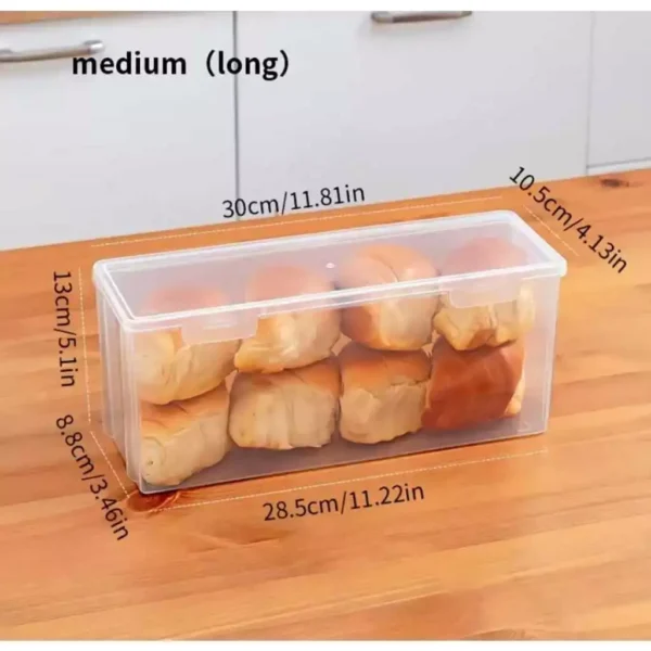 Extra Large Airtight Bread Box   Durable Plastic  Transparent Freshness Keeper for Bread   Toast