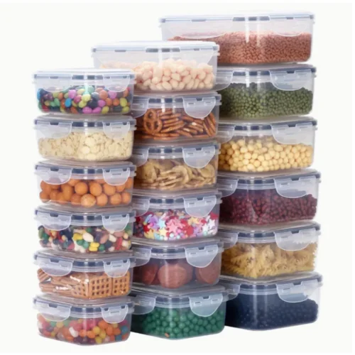 SimplePack    18pcs Set Stackable Crisper Set Food Storage Box  Rectangular Storage Case With Lid