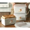 Bread Storage Box with Sealed Lid   Keep Toast Fresh and Crispy  Ideal for Refrigerator