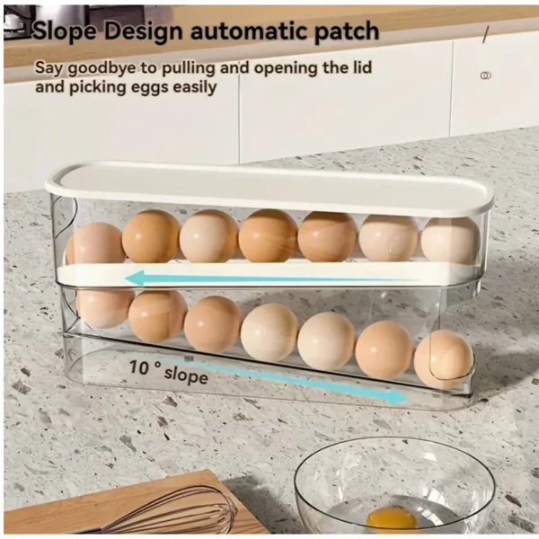 Roller Essential   2 Tier   Egg Roller Storage Container  Refrigerator Egg Storage Rack Tray