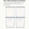 TopMart Extra 2 4pcs Set    2 5L 84 5oz BPA Free Airtight Food Storage Containers Set