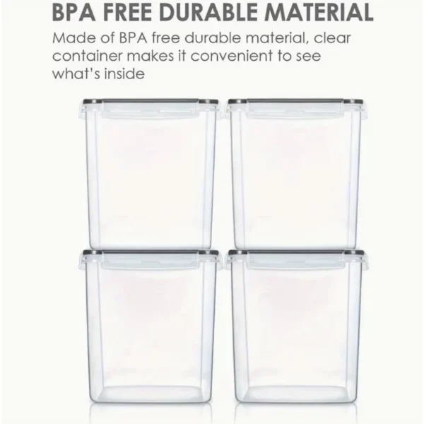 TopMart Extra 2 4pcs Set    2 5L 84 5oz BPA Free Airtight Food Storage Containers Set