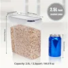 TopMart CoverUp 2 5L AirTight Food Storage Containers Set
